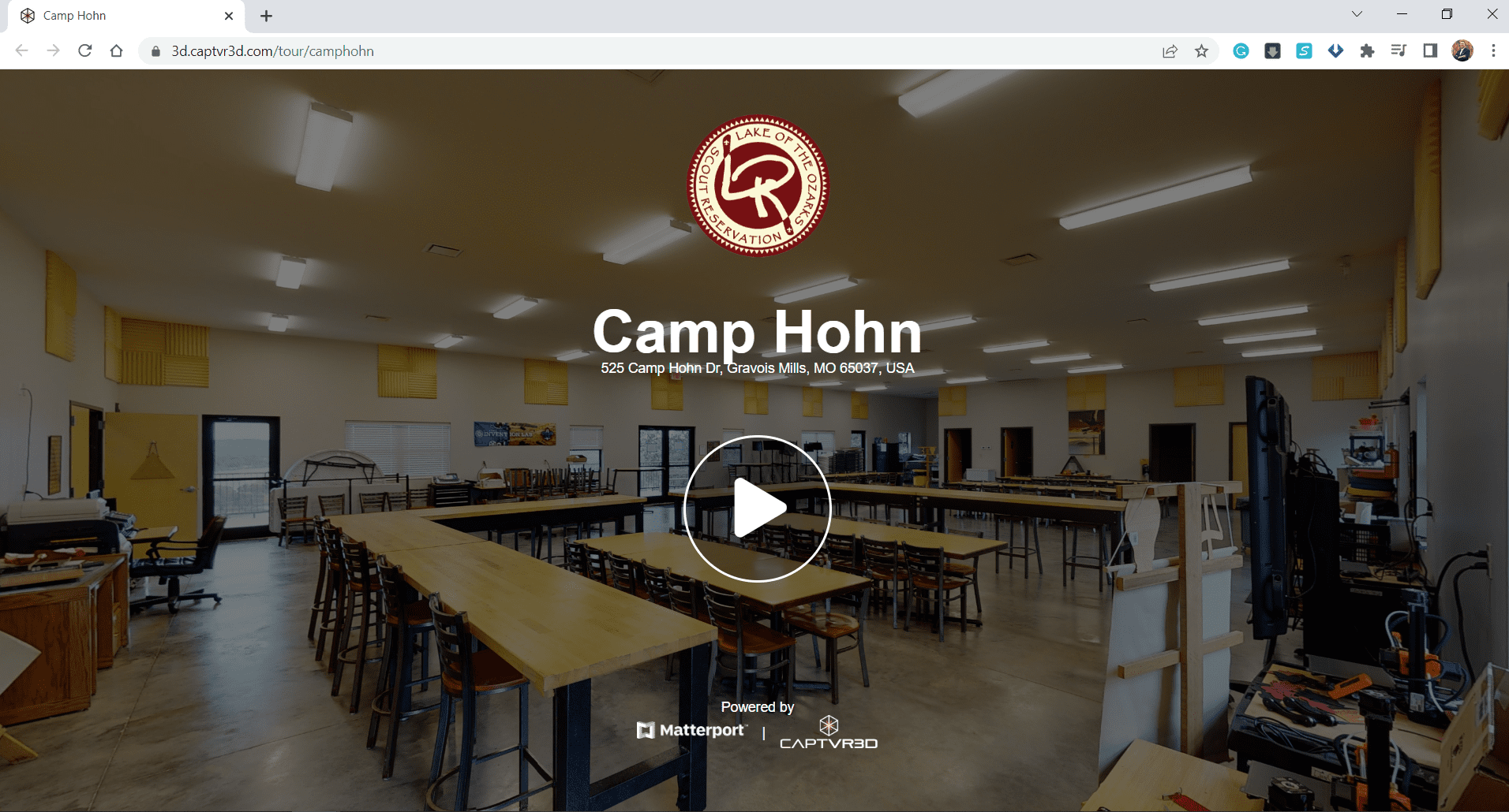 Preview of the virtual 3D tour of Lake of the Ozarks Scout Reservation